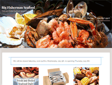 Tablet Screenshot of bigfishermanseafood.com